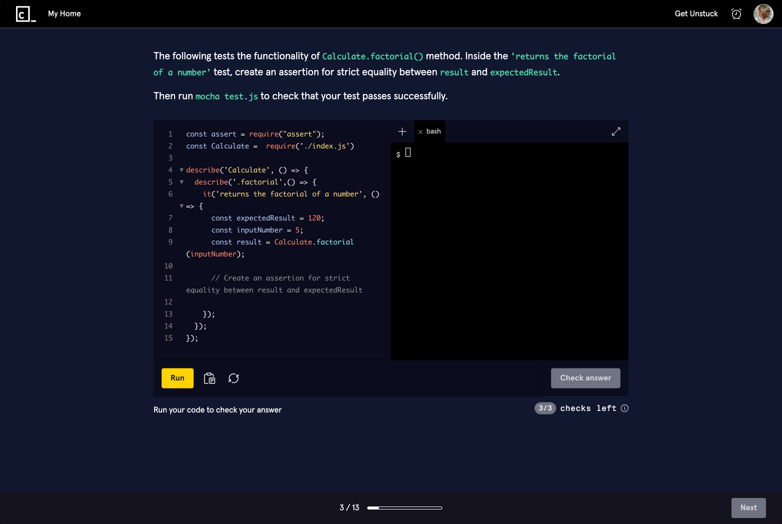 picture of codecademy platform