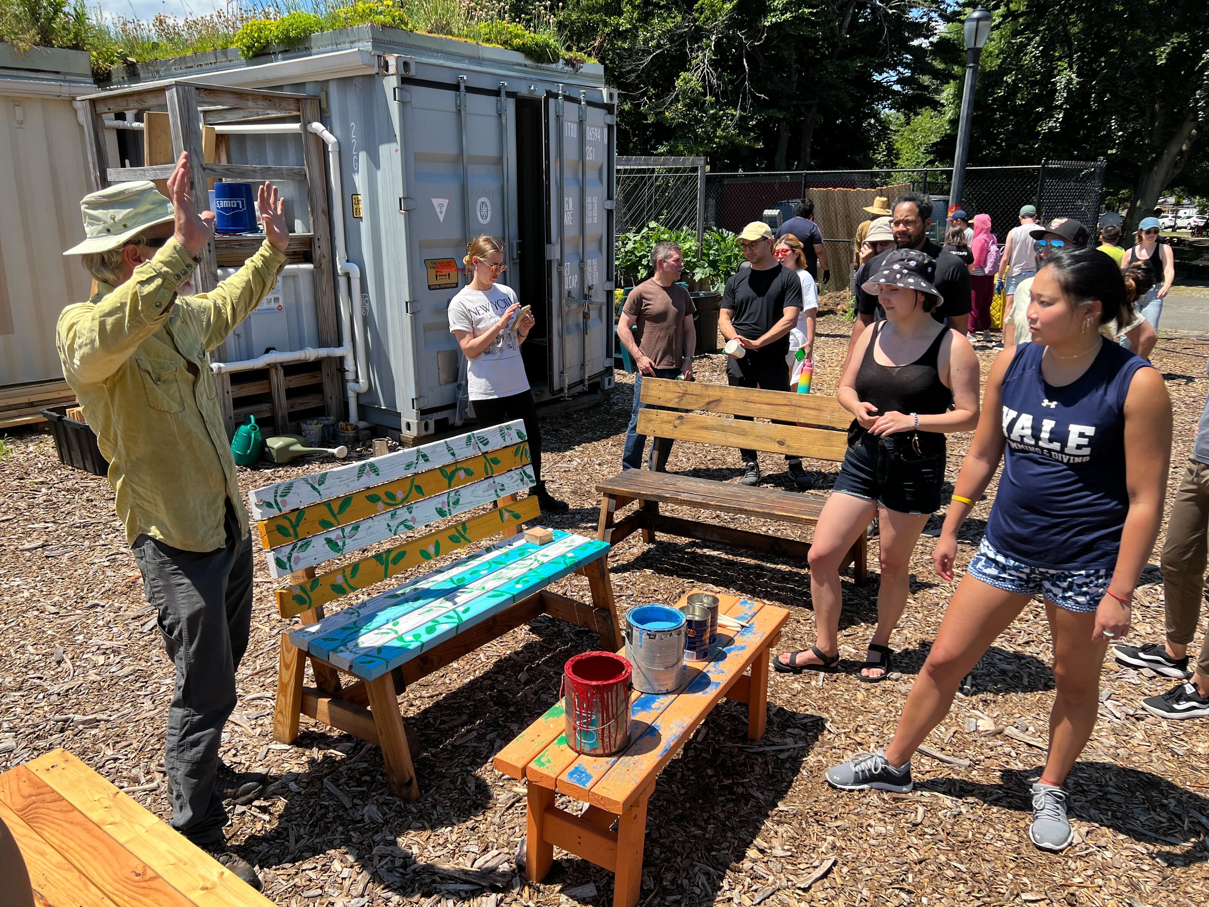 Harry's team members volunteering in the community 