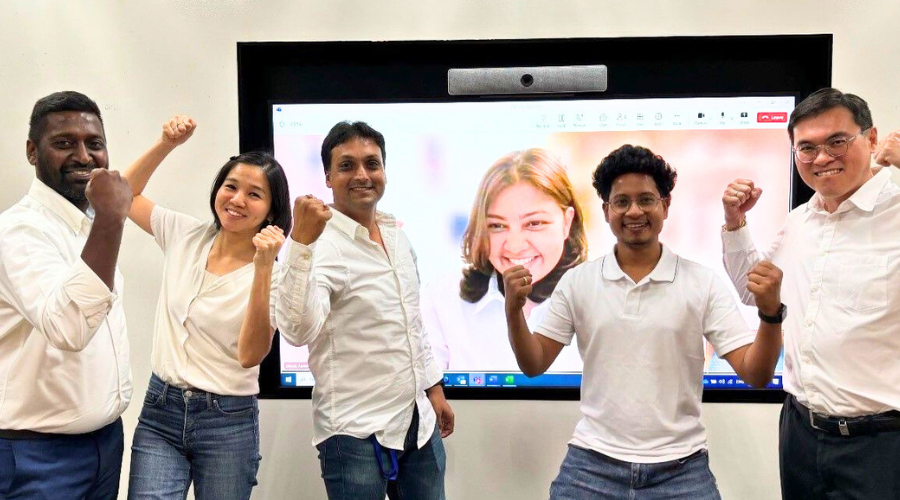 The 2024 MetLife global hackathon winning team, who took the top spot for their idea to revolutionize end-to-end customer care with AI.