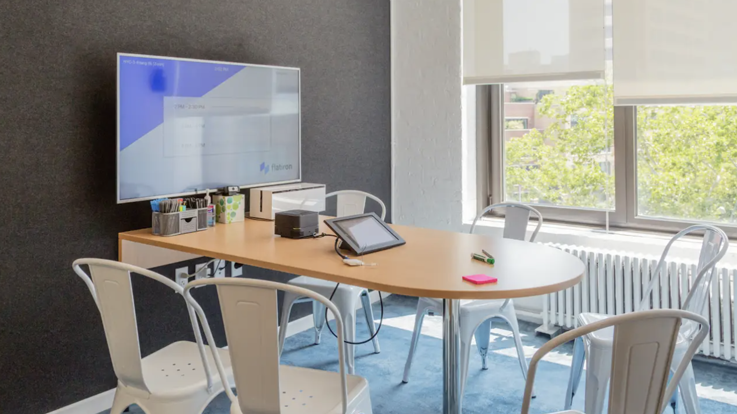 A meeting room in Flatiron Health’s office.