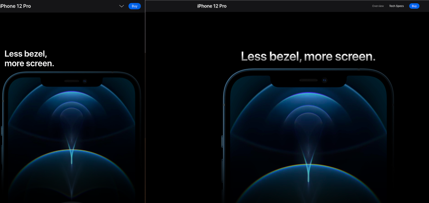 Apple uses a technique called "sticky position" to allow some interface elements to fly over the top of others.