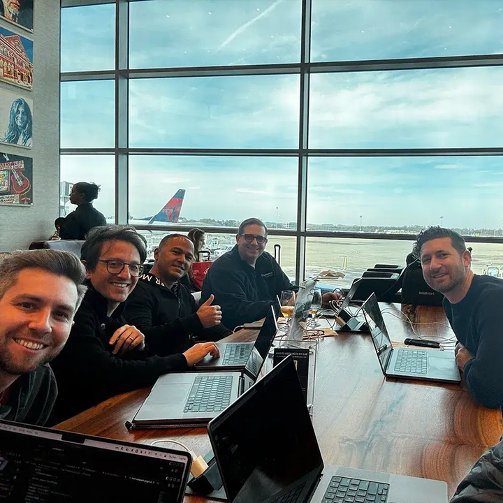 Kustomer team members, including its co-founders, turned a long layover into a mini-hackaton.