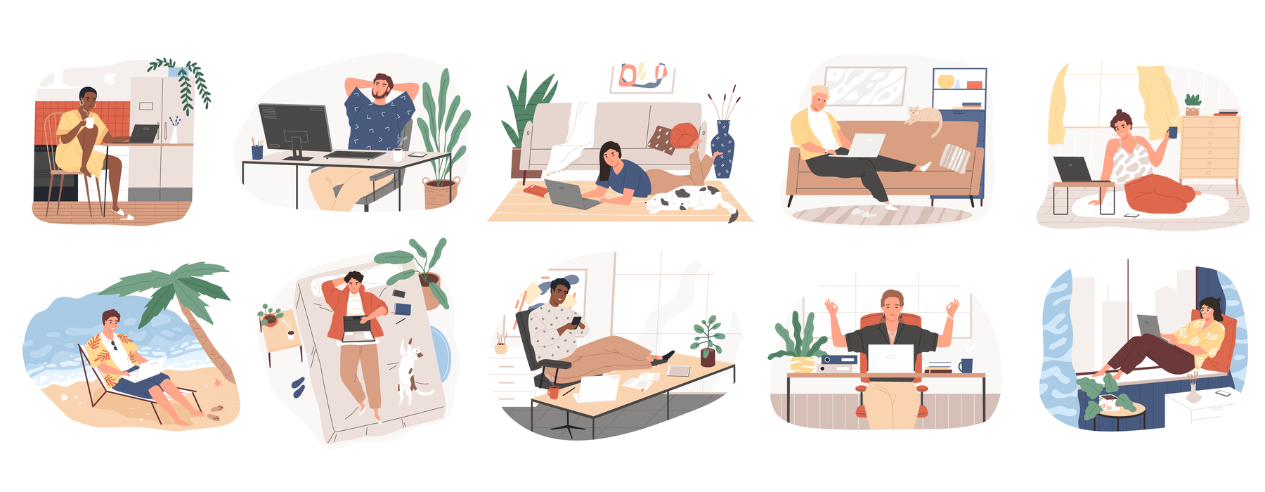 remote work illustration